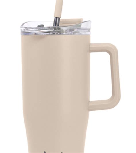 joanne fabric metallic hot cold tumbler|30oz Beige Tumbler With Straw .